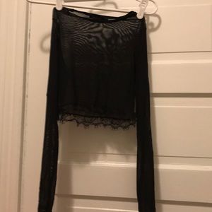 Boohoo mesh croptop